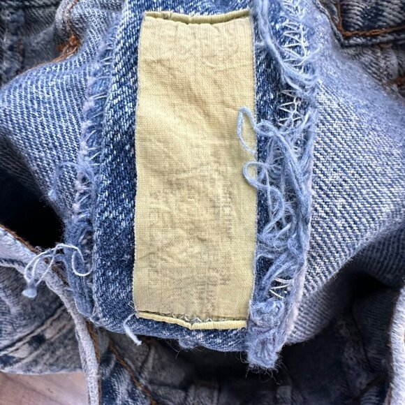 Vintage Acid Wash Denim Cropped Pants Made In USA By Chic kids size 8 - Picture 6 of 8